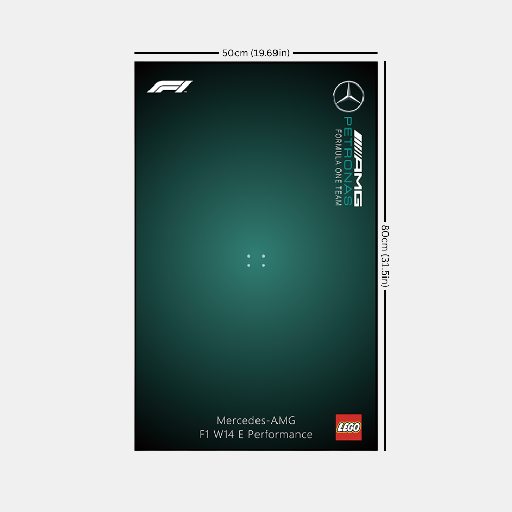 Premium Wall Display Board for Mercedes-AMG F1 W14 E Performance (1:8 Scale)