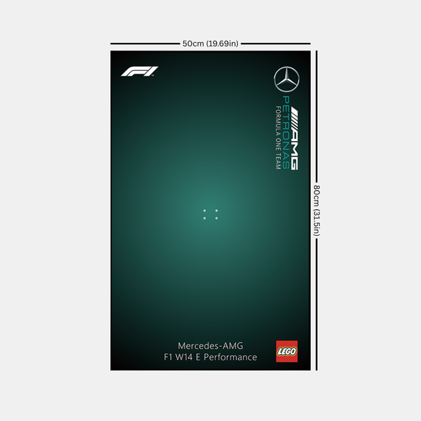 Premium Wall Display Board for Mercedes-AMG F1 W14 E Performance (1:8 Scale)
