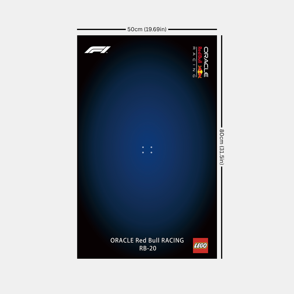 Premium Wall Display Board for ORACLE Red Bull RACING RB-20 (1:8 Scale)