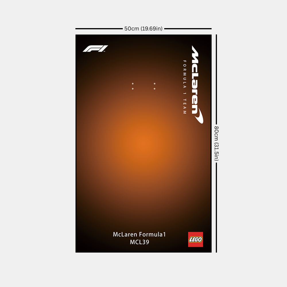 Premium Wall Display Board for McLaren Formula 1 MCL39 (1:8 Scale)